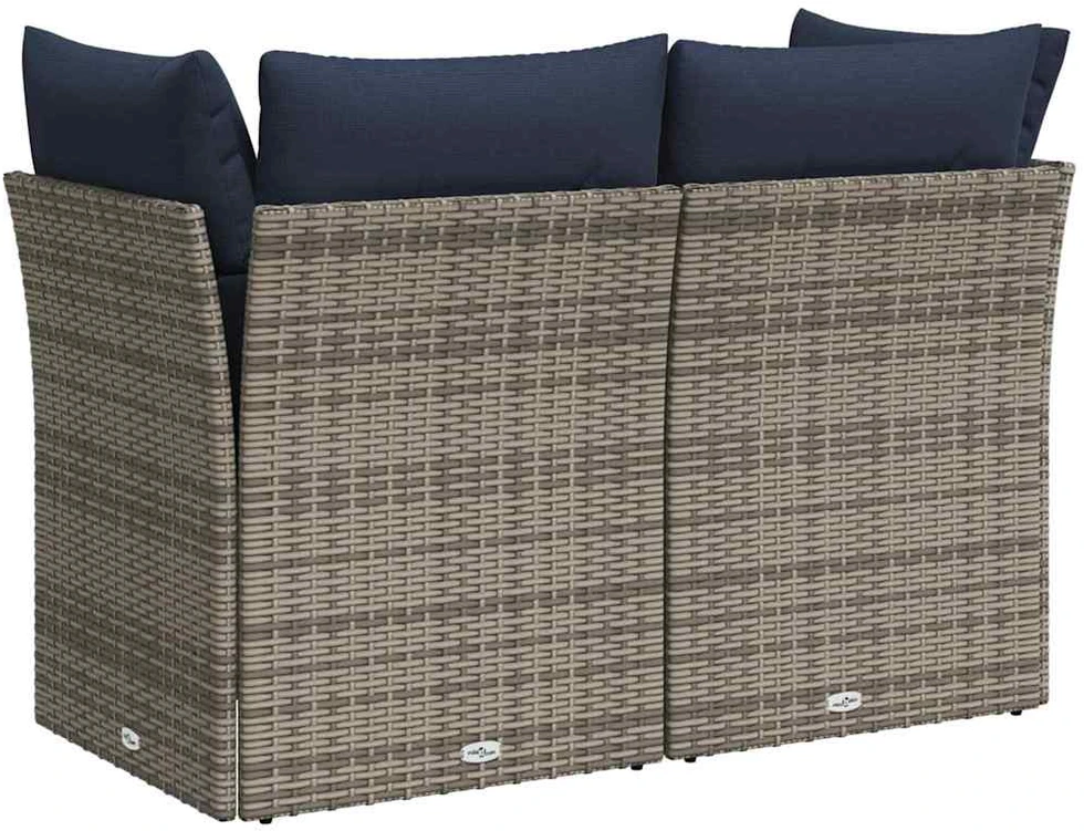 | Sodo sofa | su pagalve Pilka 124 x 62 x 69 cm poliratanas