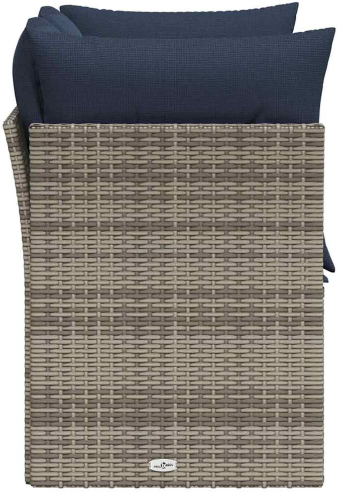 | Sodo sofa | su pagalve Pilka 124 x 62 x 69 cm poliratanas