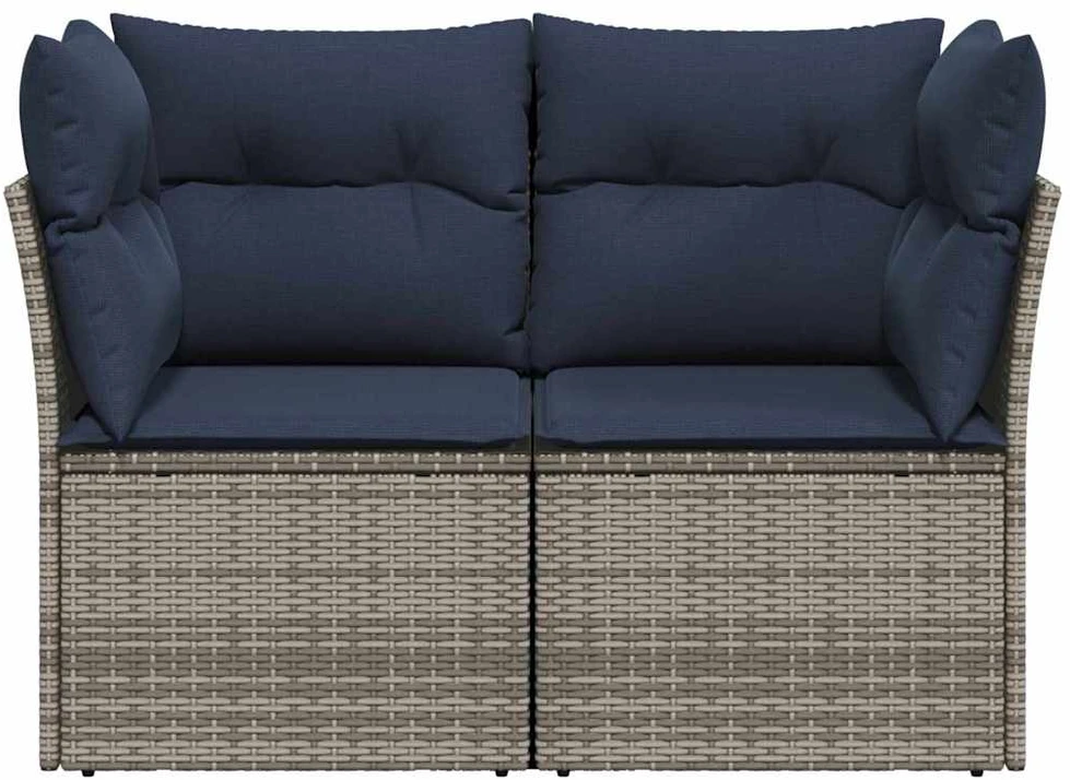 | Sodo sofa | su pagalve Pilka 124 x 62 x 69 cm poliratanas