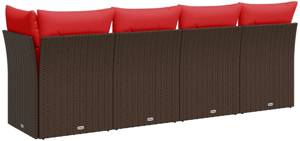 | Sodo sofa | su pagalve Ruda 227 x 62 x 69 cm poliratanas