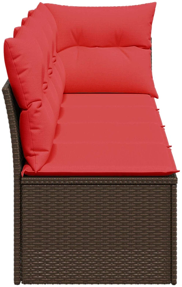 | Sodo sofa | su pagalve Ruda 227 x 62 x 69 cm poliratanas