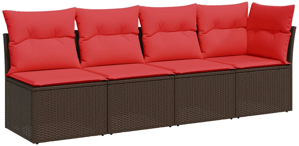 | Sodo sofa | su pagalve Ruda 227 x 62 x 69 cm poliratanas