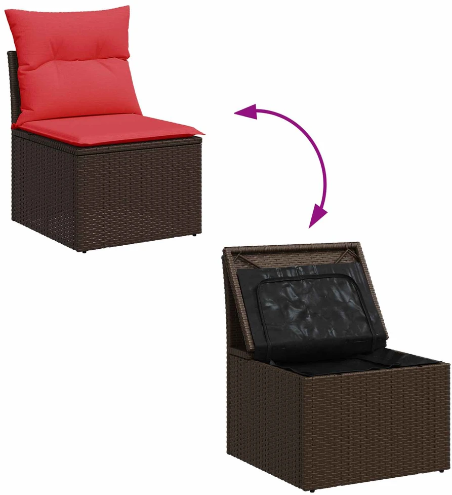 | Sodo sofa | su pagalve Ruda 55 x 62 x 69 cm Poli ratanas