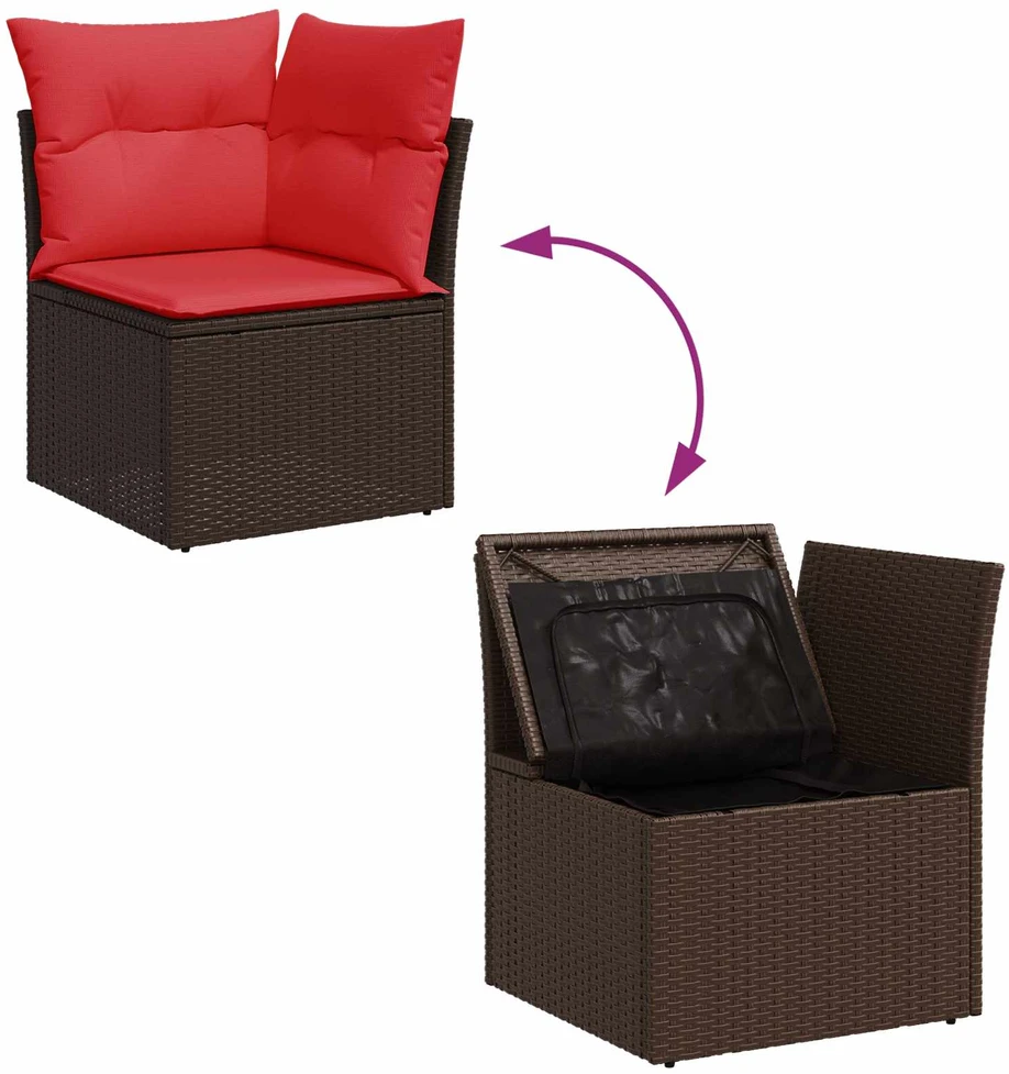 | Sodo sofa | su pagalve Ruda 62 x 62 x 69 cm Poli ratanas