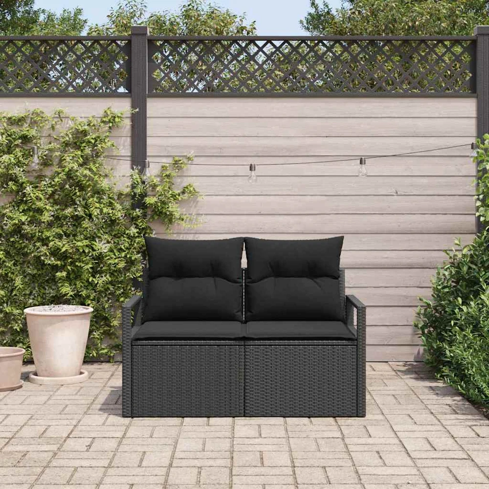 Sodo sofa su pagalve su saugykla 120 x 62 x 69 cm poliratanas