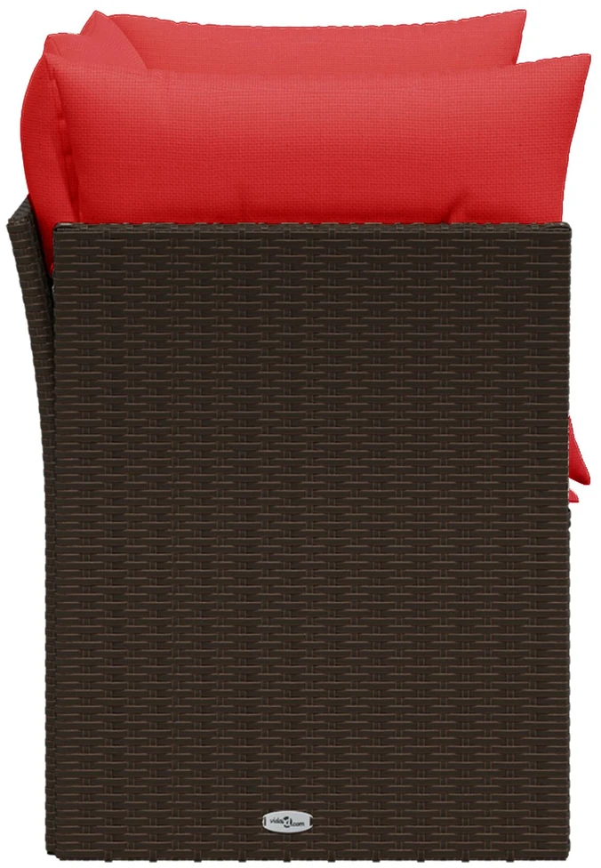 | Sodo sofa | su pagalve Ruda 124 x 62 x 69 cm poliratanas