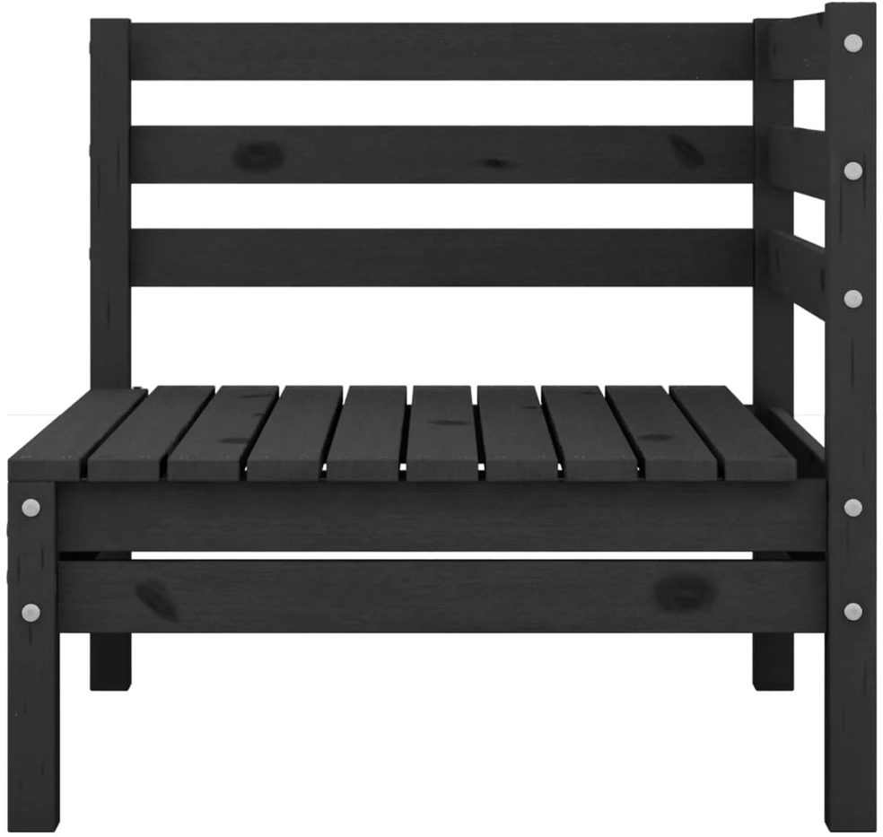 Sodo sofa su skliautu, juodos spalvos, poliratanas