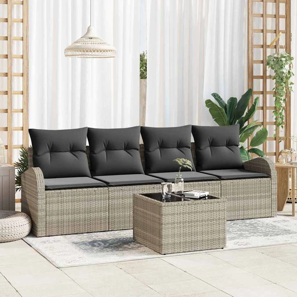 Sodo Sofų Rinkinys 5 pcs 4-Seater
