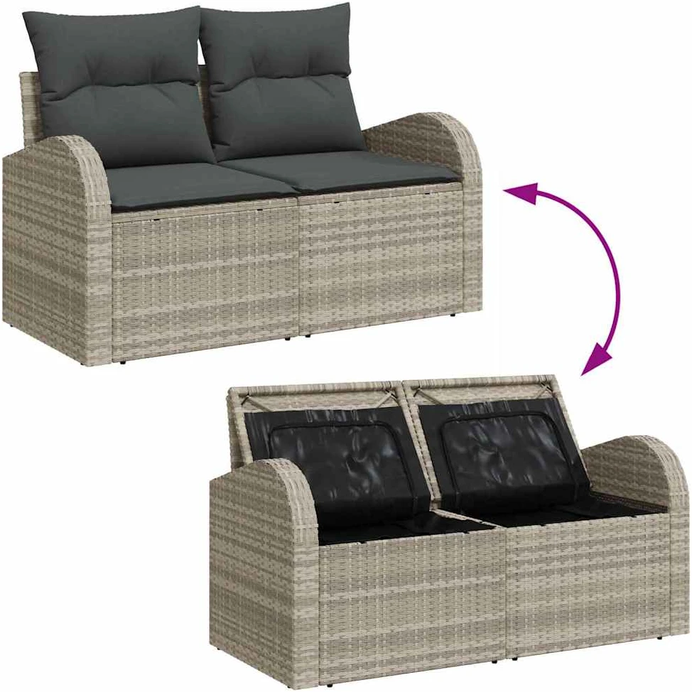 Sodo Sofų Rinkinys 7 vnt. 6-Vietų skaičius