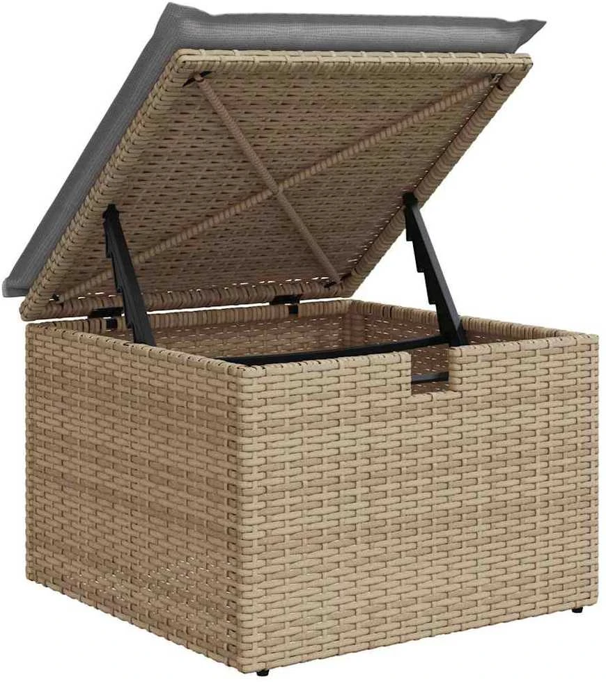 Sodo Sofų Rinkinys 6 vnt. Smėlio poliratanas