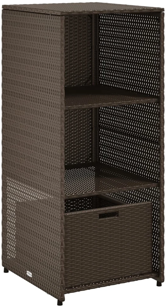 Sodo spintelė daiktams, juoda, 59x40x180cm, poliratanas