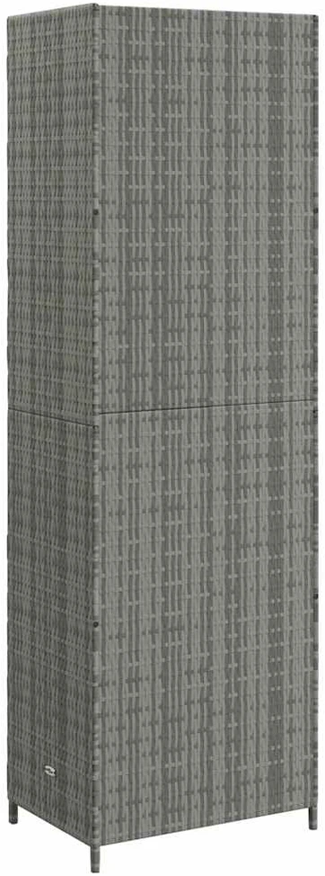 Sodo spintelė daiktams, pilka, 59x40x180cm, poliratanas