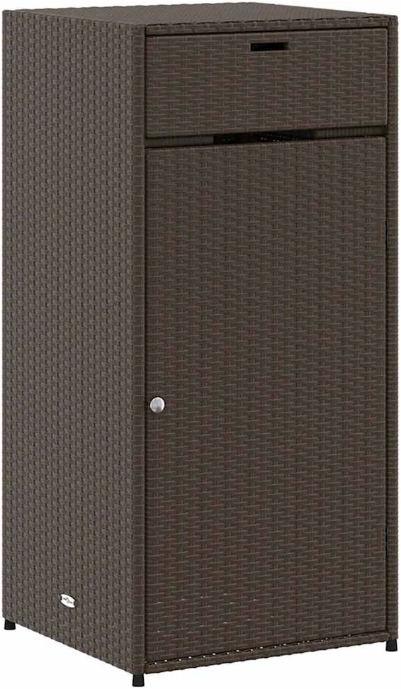 Sodo spintelė daiktams, ruda, 55x55x111cm, poliratanas