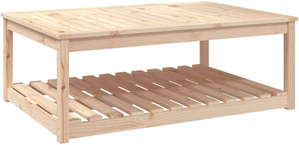 Sodo stalas, 121x82,5x45cm, pušies medienos masyvas