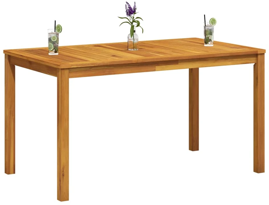 Sodo stalas, 140x80x74cm, akacijos medienos masyvas