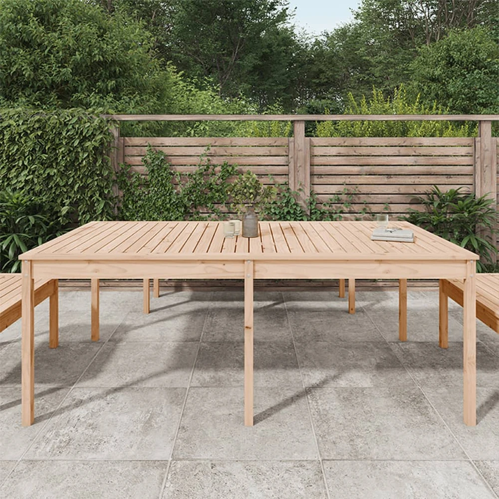 Sodo stalas, 203,5x100x76cm, pušies medienos masyvas