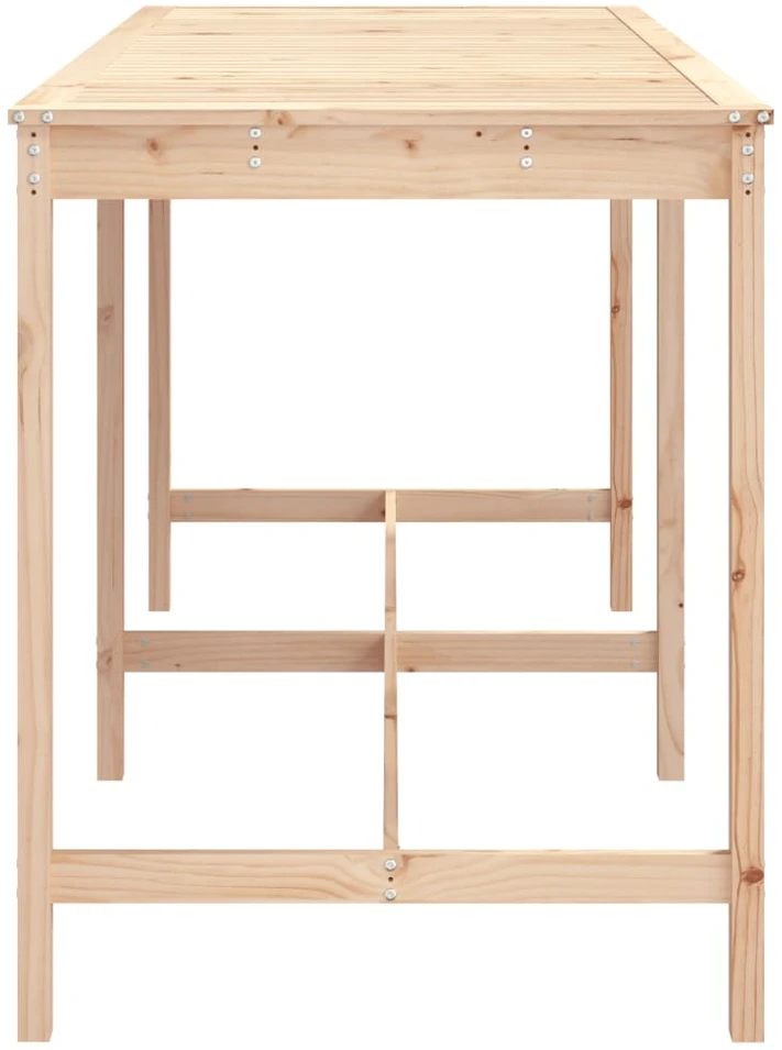 Sodo stalas, 203,5x90x110cm, pušies medienos masyvas