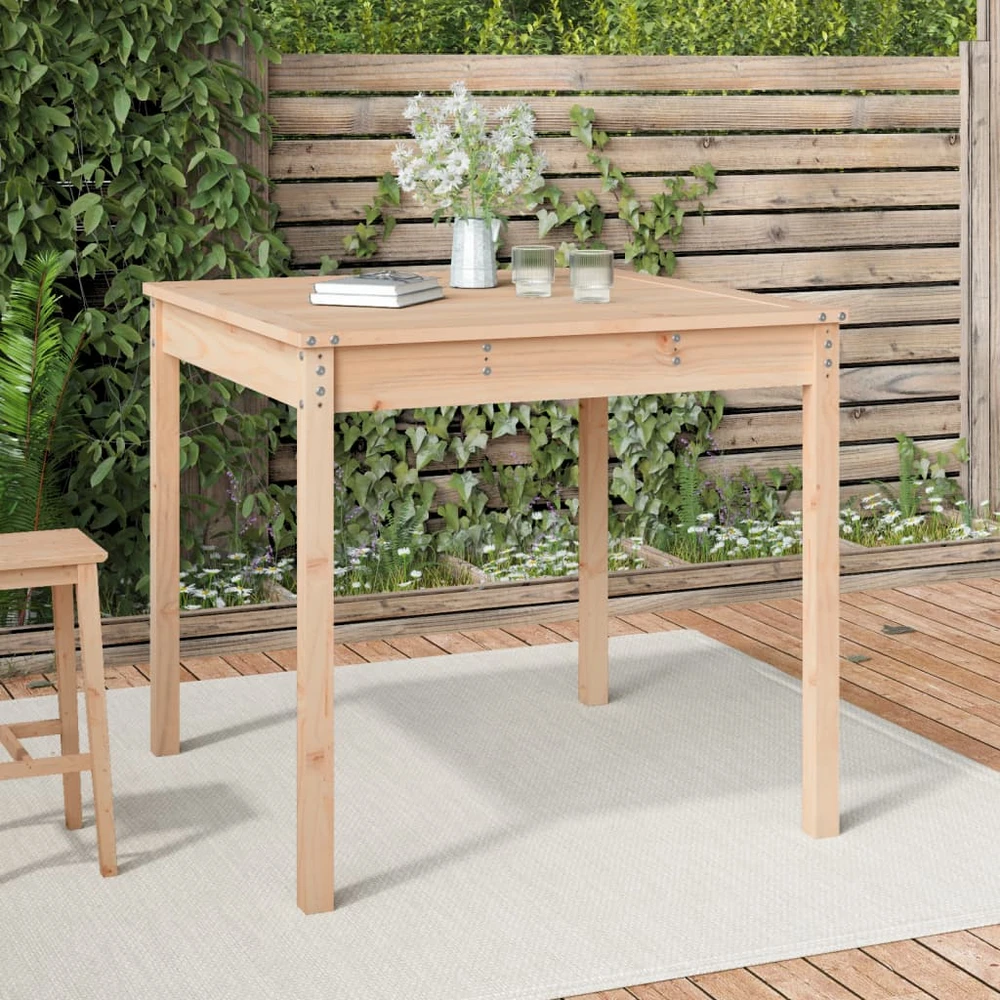 Sodo stalas, 82,5x82,5x76cm, pušies medienos masyvas