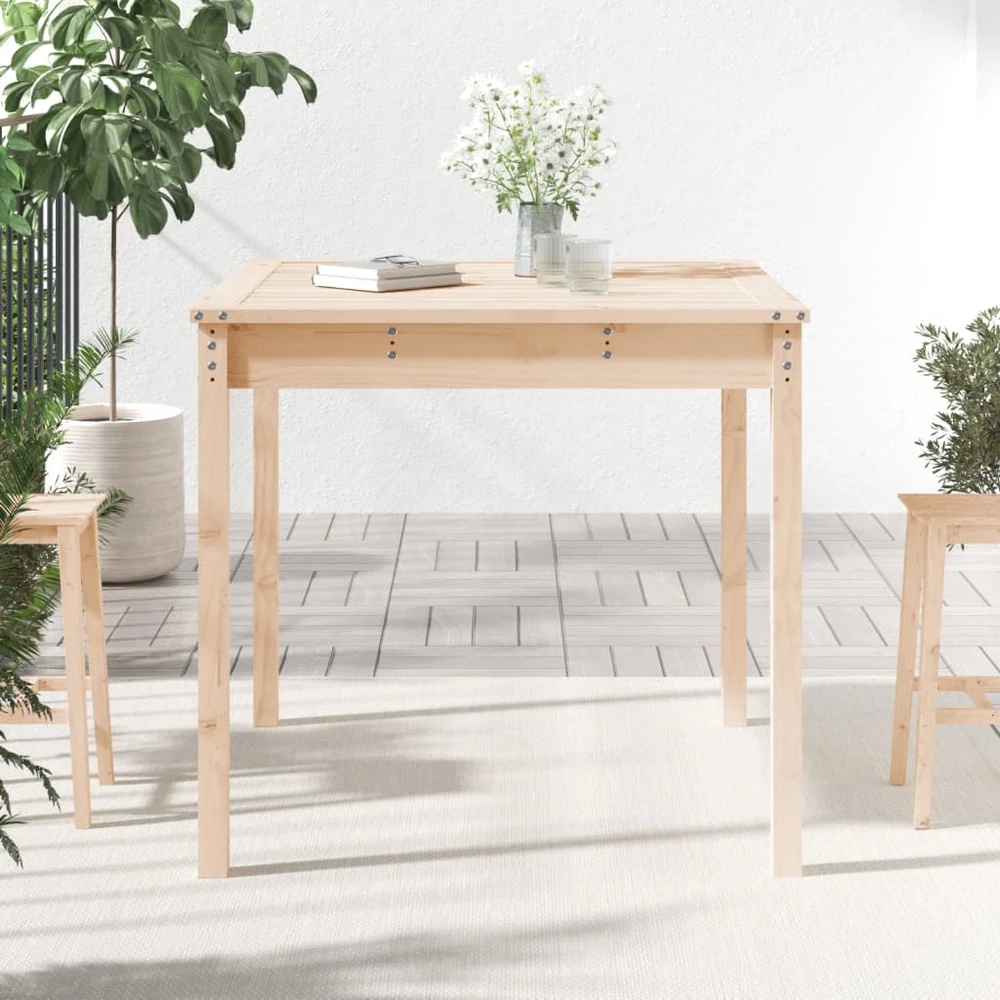Sodo stalas, 82,5x82,5x76cm, pušies medienos masyvas