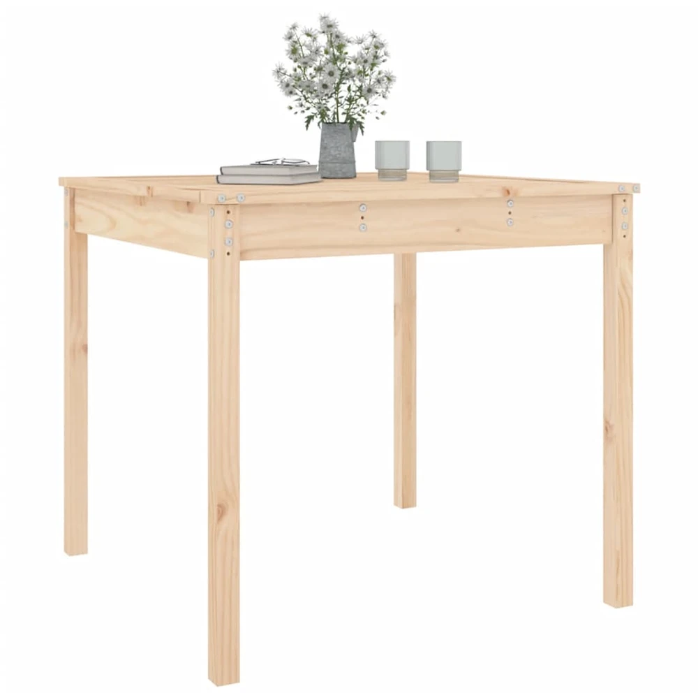 Sodo stalas, 82,5x82,5x76cm, pušies medienos masyvas