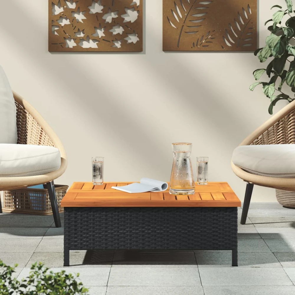 Sodo stalas, antracito sp., 220x90x72 cm, plastikas, rat. imit.