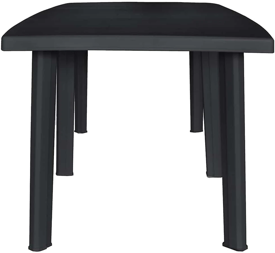 Sodo stalas, antracito spalvos, 216x90x72cm, plastikas