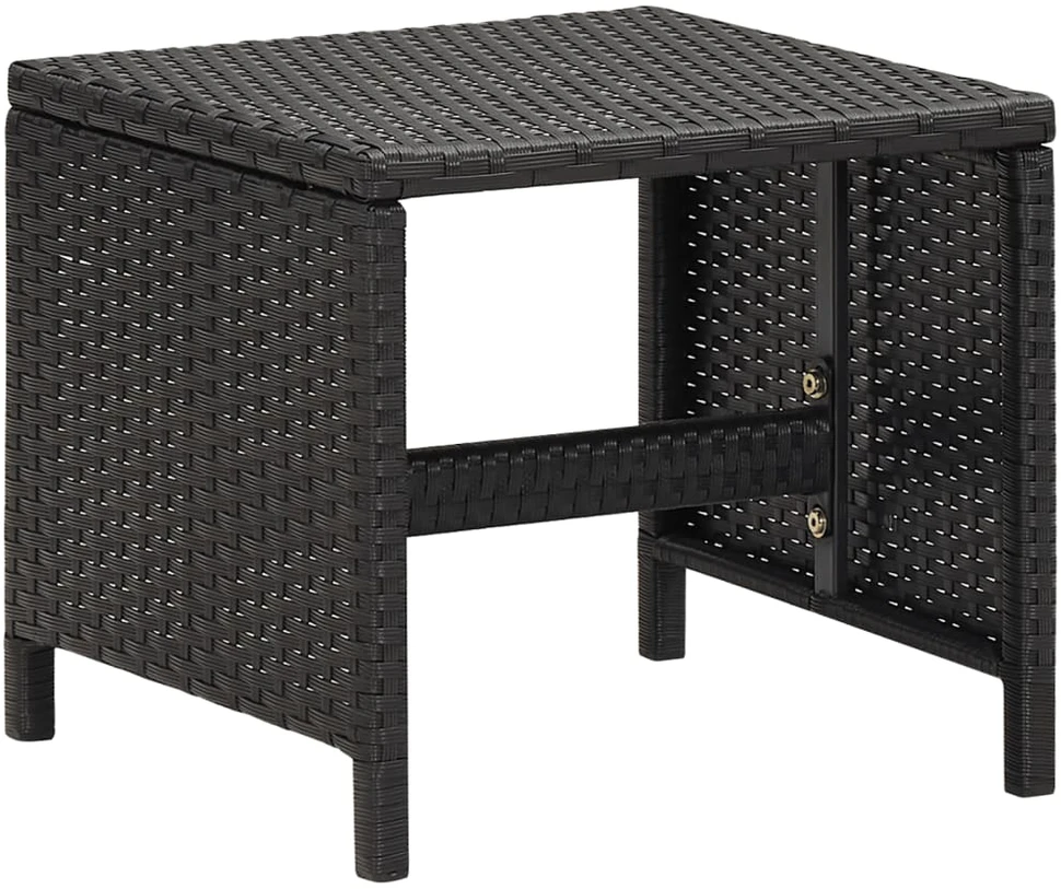 Sodo stalas, antracito spalvos, 78x78x72cm, plastikas