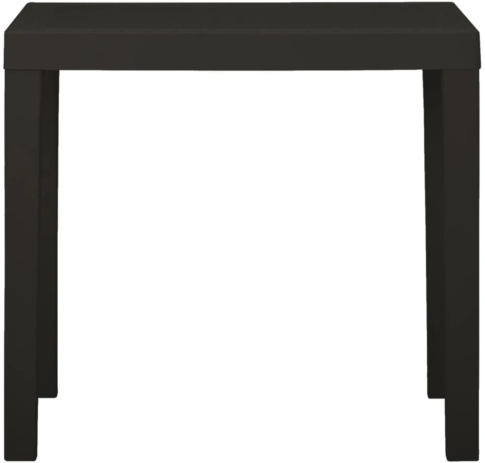 Sodo stalas, antracito spalvos, 79x65x72cm, plastikas
