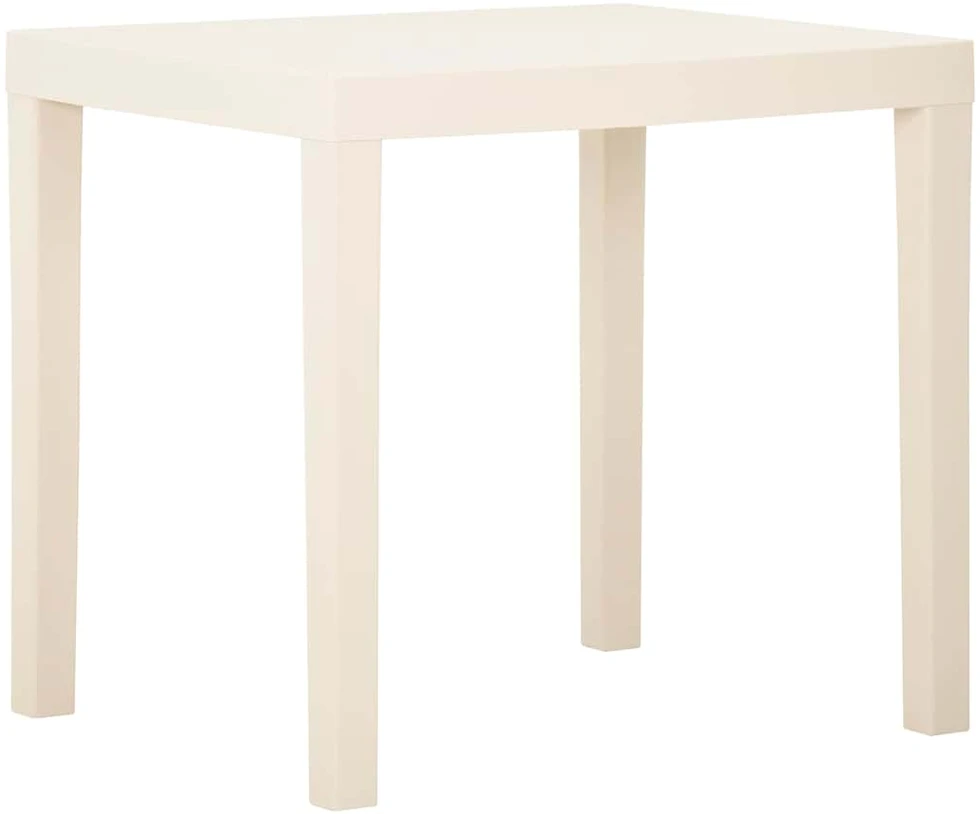 Sodo stalas, baltos spalvos, 79x65x72cm, plastikas