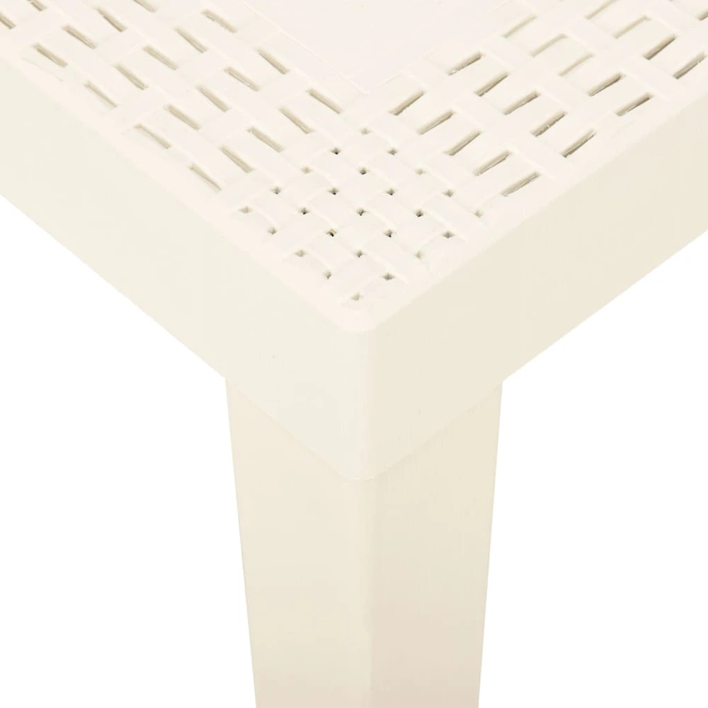 Sodo stalas, baltos spalvos, 79x65x72cm, plastikas