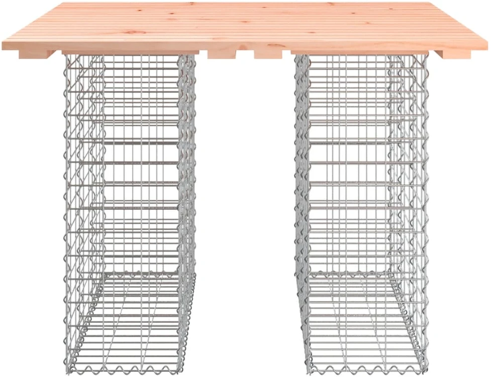 Sodo suoliukas, 100x102x72cm, douglas eglė, gabiono dizaino