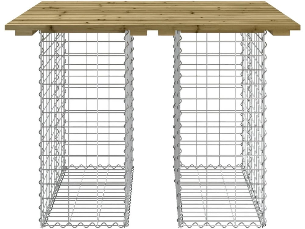 Sodo suoliukas, 100x102x72cm, pušis, gabiono dizaino