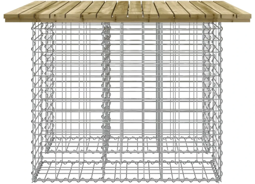 Sodo suoliukas, 100x102x72cm, pušis, gabiono dizaino