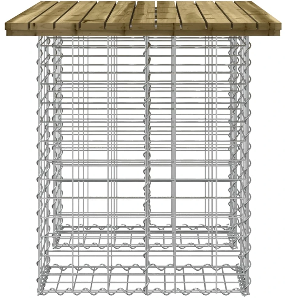 Sodo suoliukas, 100x70x72cm, pušies masyvas, gabiono dizaino