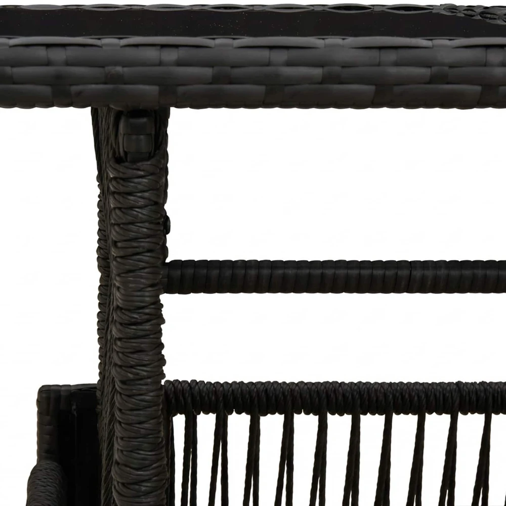 Sodo pakeliamas stalas Juoda 100 x 55 x 37 cm