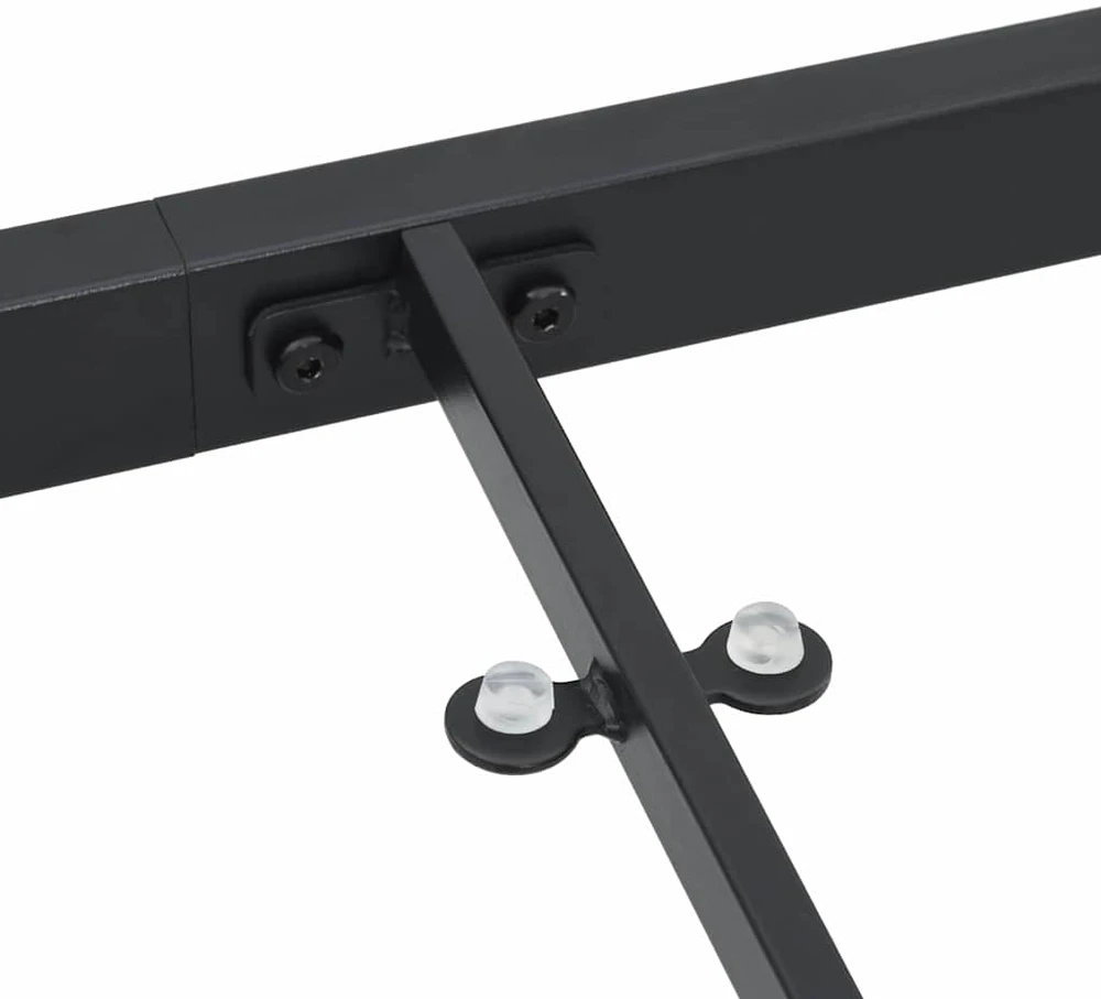 Sodo stalas Juoda 200 x 80 x 73 cm metalas