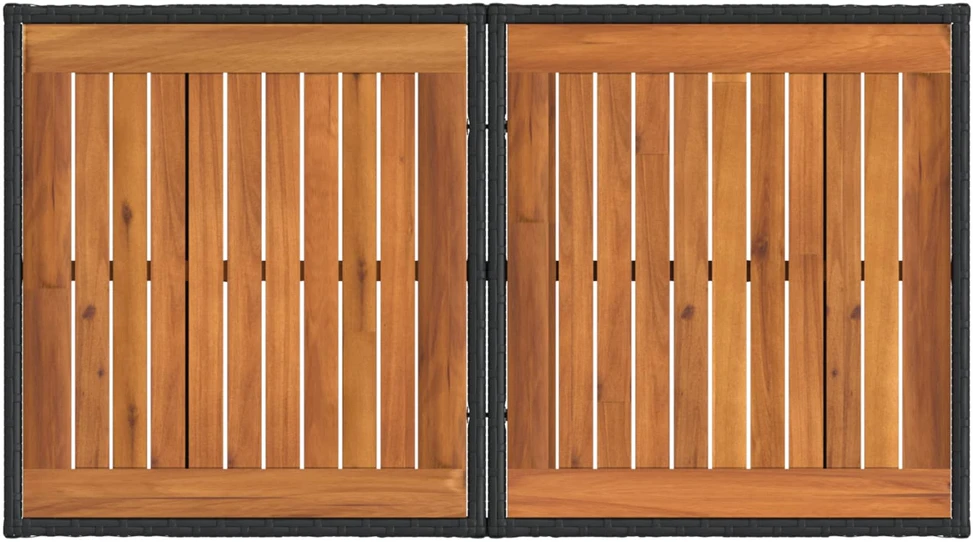 Sodo pakeliamas stalas Juoda ir natūrali 100 x 55 x 37 cm