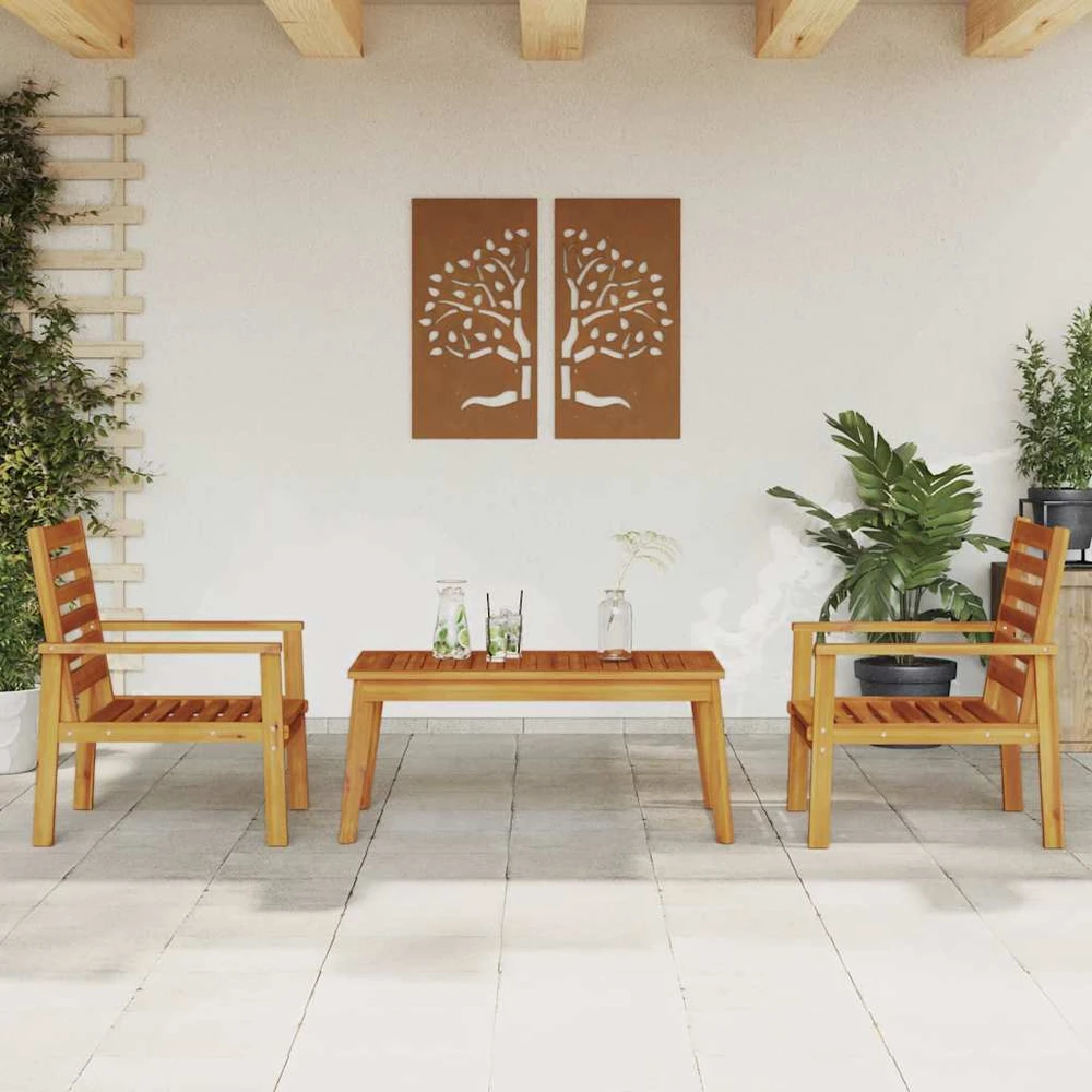 Sodo stalas, juodos spalvos, 180x80x70cm, plienas ir stiklas