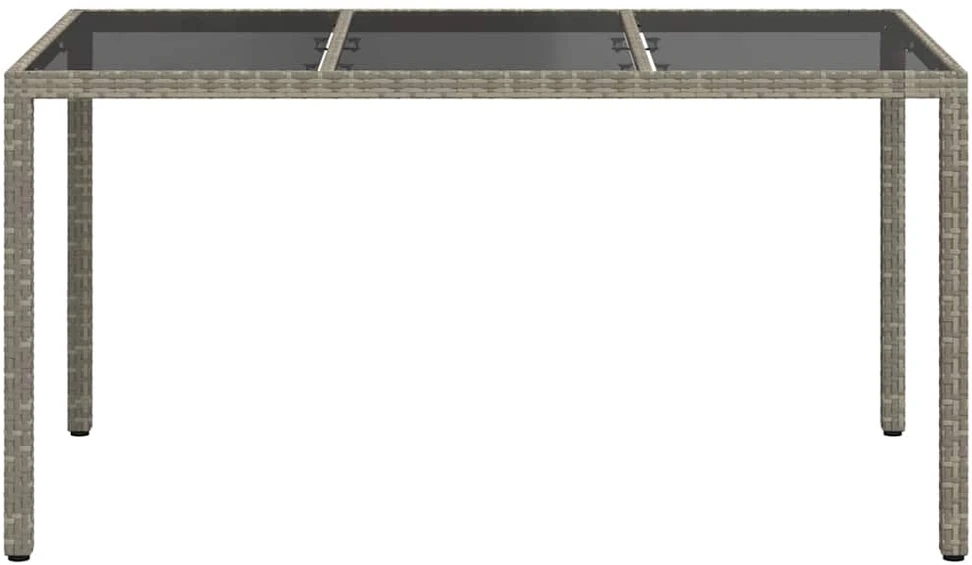 Sodo stalas Pilka 150 x 90 x 75 cm poliratanas