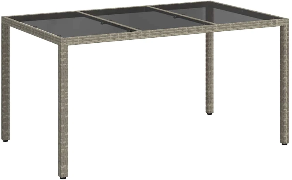 Sodo stalas Pilka 150 x 90 x 75 cm poliratanas