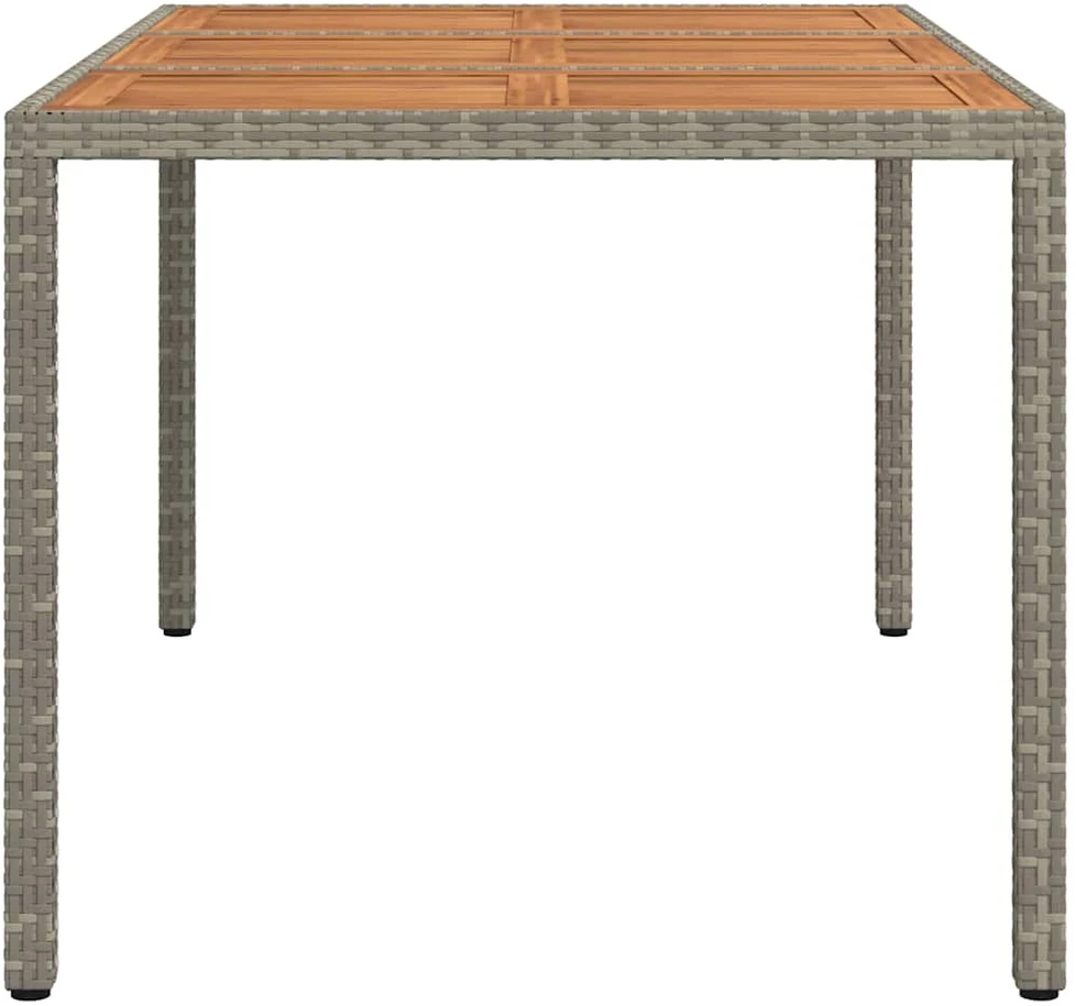 Sodo stalas Pilka 150 x 90 x 75 cm poliratanas