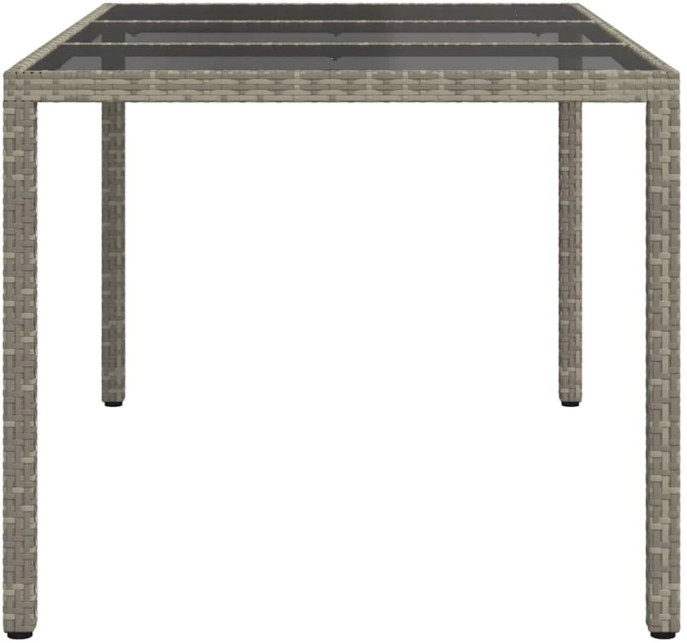 Sodo stalas Pilka 150 x 90 x 75 cm poliratanas