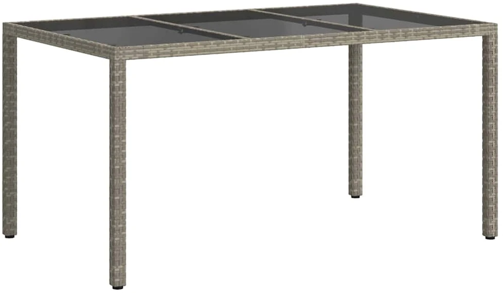 Sodo stalas Pilka 150 x 90 x 75 cm poliratanas