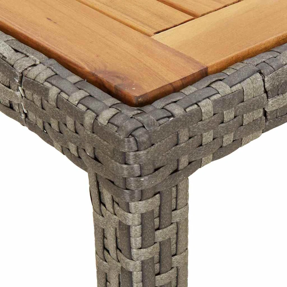 Sodo stalas Pilka 150 x 90 x 75 cm poliratanas
