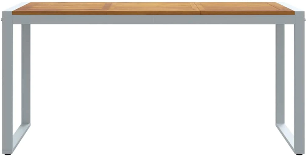 Sodo stalas Pilka 160 x 80 x 75 cm Kietos akacijos mediena