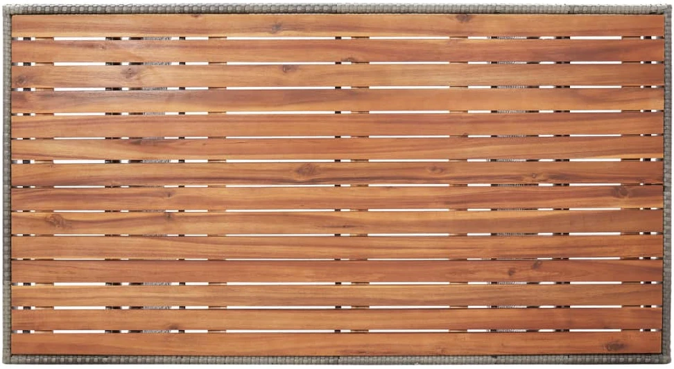 Sodo stalas, pilkas, 120x70x66cm, akacijos medienos masyvas