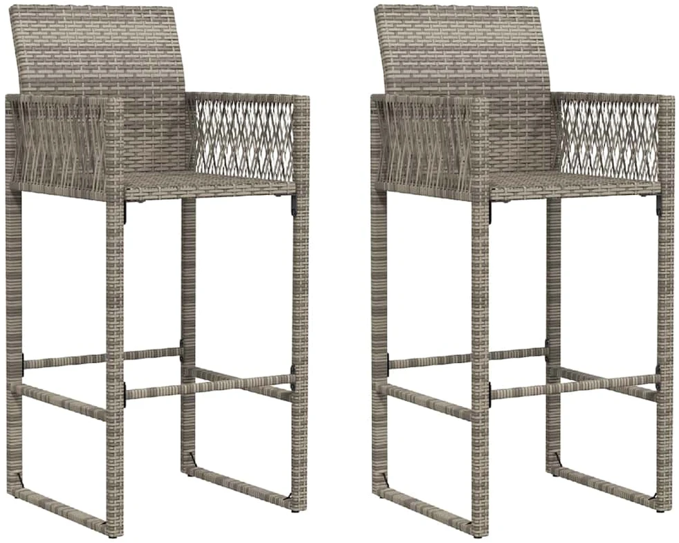 Sodo stalas, pilkas, 250x100x75cm, stiklas ir poliratanas