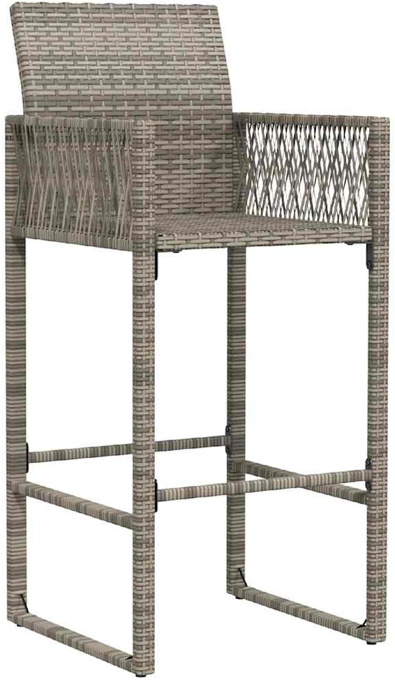Sodo stalas, pilkas, 250x100x75cm, stiklas ir poliratanas