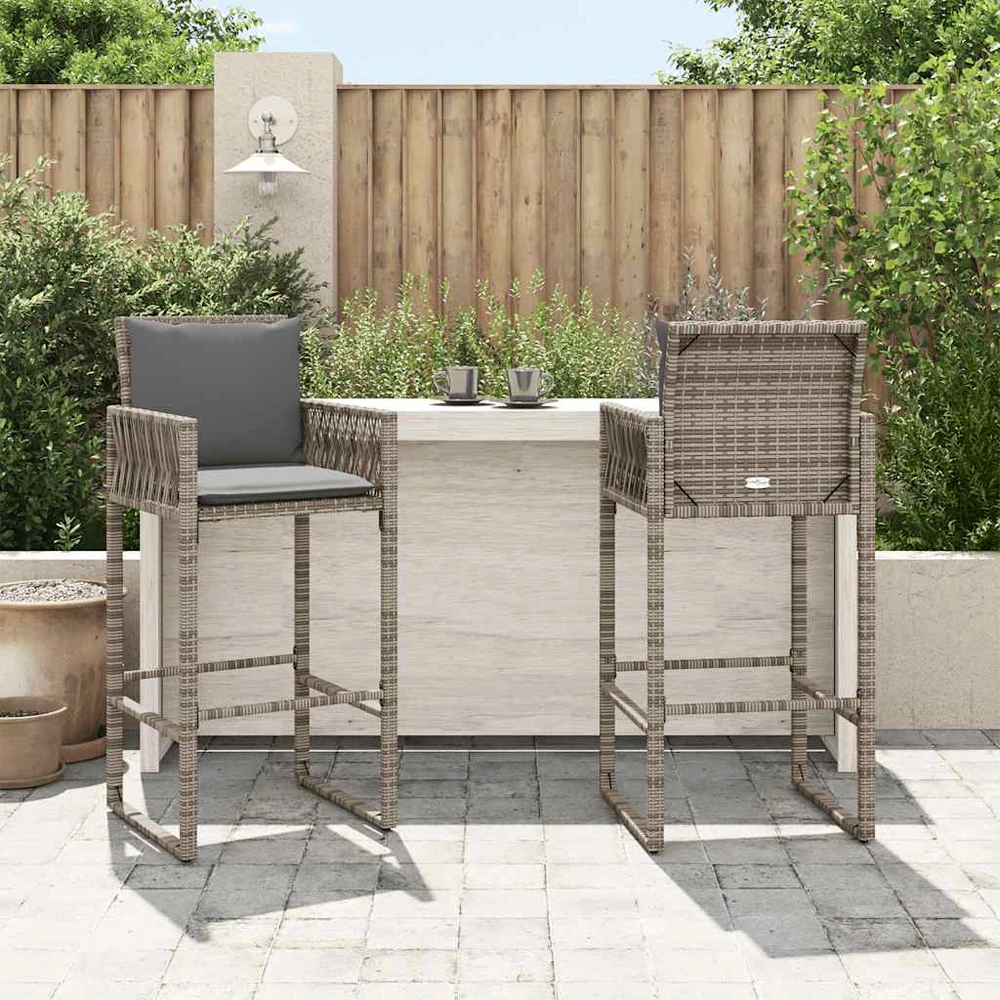 Sodo stalas, pilkas, 250x100x75cm, stiklas ir poliratanas
