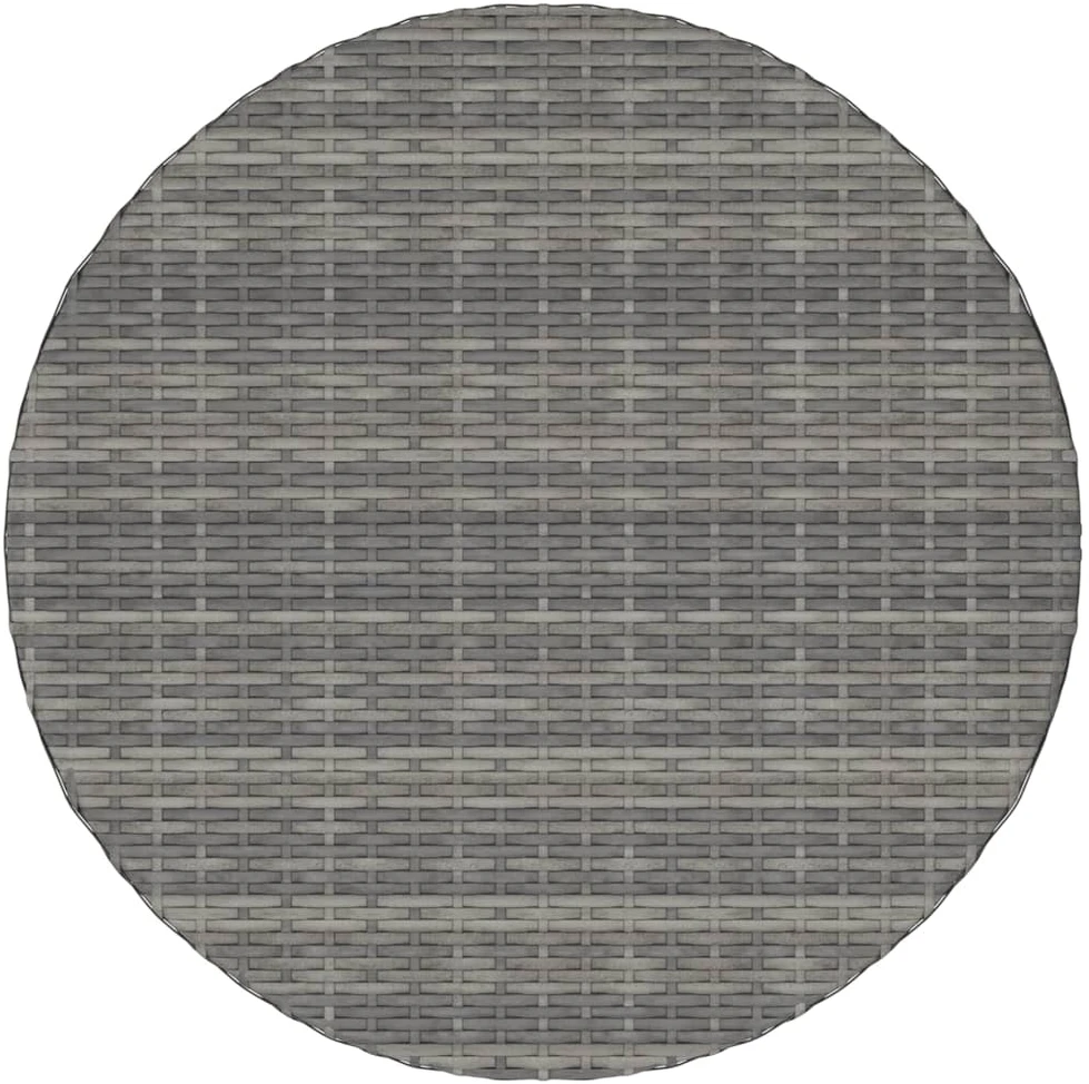 Sodo stalas, pilkas, 70x70x73cm, poliratanas